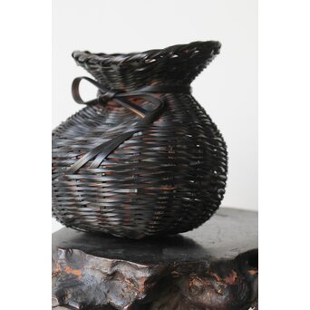 松斎 掛花籠 竹籠　U314 