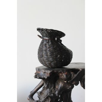 松斎 掛花籠 竹籠　U314 