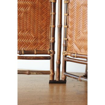 竹工芸 炉屏 硯屏　U315 