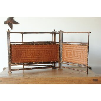 竹工芸 炉屏 硯屏　U315 