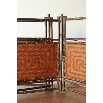 竹工芸 炉屏 硯屏　U315 