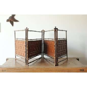 竹工芸 炉屏 硯屏　U315 