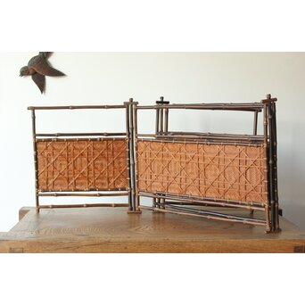 竹工芸 炉屏 硯屏　U315 