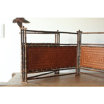 竹工芸 炉屏 硯屏　U315 