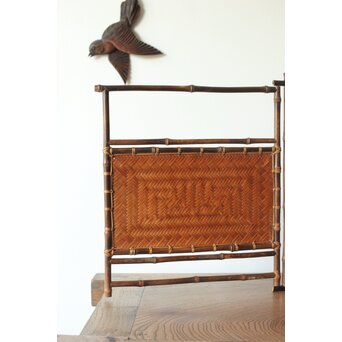 竹工芸 炉屏 硯屏　U315 