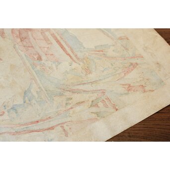 石川寅治 木版画【驟雨一過】山岸主計彫 漆原栄次郎摺　Z371 