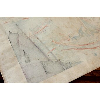 石川寅治 木版画【驟雨一過】山岸主計彫 漆原栄次郎摺　Z371 