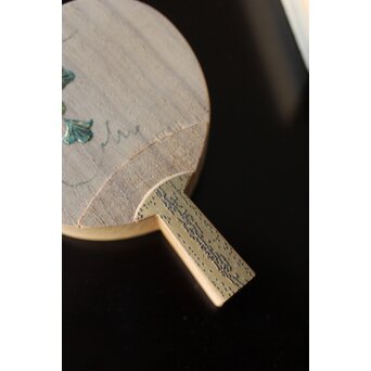 道場宗廣 夕顔 桐団扇香合 共箱　X391 