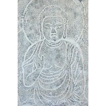 地獄谷石窟仏 阿弥陀如来坐像 拓本　Z373 