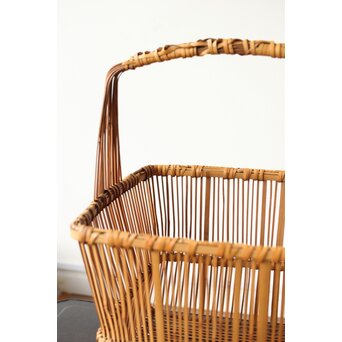 飯塚琅玕斎 竹工芸 花籠　U316 