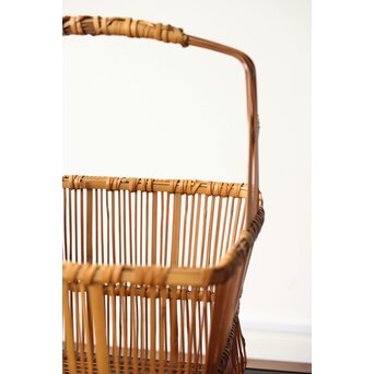 飯塚琅玕斎 竹工芸 花籠　U316 