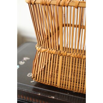 飯塚琅玕斎 竹工芸 花籠　U316 