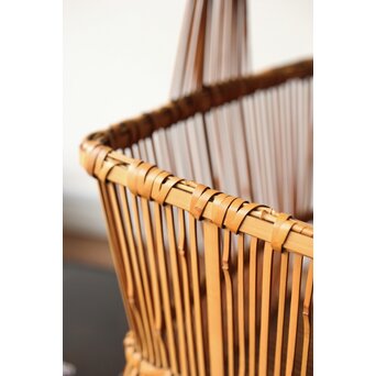 飯塚琅玕斎 竹工芸 花籠　U316 