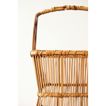 飯塚琅玕斎 竹工芸 花籠　U316 