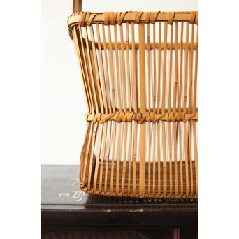 飯塚琅玕斎 竹工芸 花籠　U316 