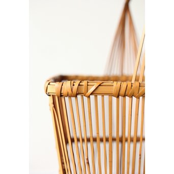 飯塚琅玕斎 竹工芸 花籠　U316 