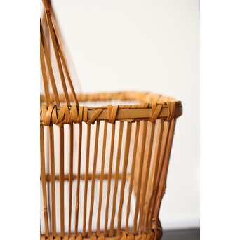 飯塚琅玕斎 竹工芸 花籠　U316 