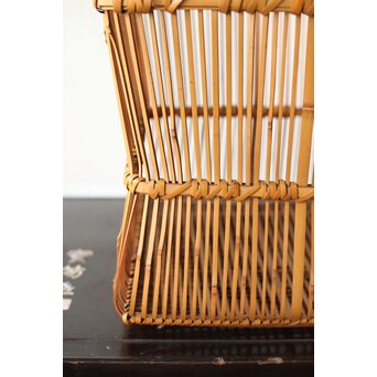 飯塚琅玕斎 竹工芸 花籠　U316 