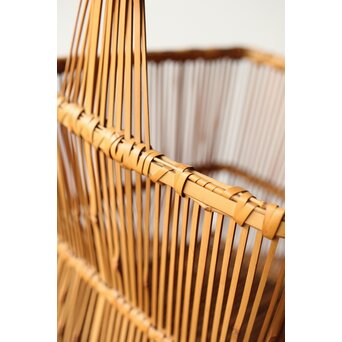 飯塚琅玕斎 竹工芸 花籠　U316 