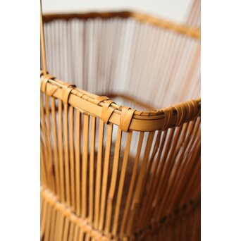 飯塚琅玕斎 竹工芸 花籠　U316 