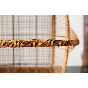 飯塚琅玕斎 竹工芸 花籠　U316 