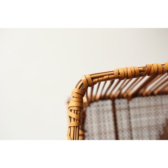 飯塚琅玕斎 竹工芸 花籠　U316 