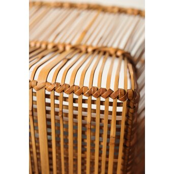 飯塚琅玕斎 竹工芸 花籠　U316 