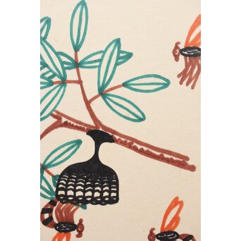 山下清【蜂】色紙　Z375 