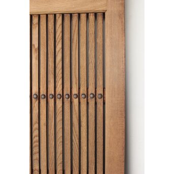 幅広 欅格子蔵戸　W083 