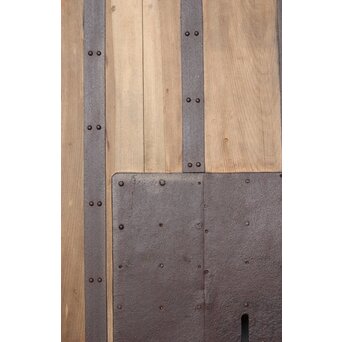 枯白木 鉄格子蔵戸　W084 