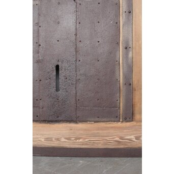 枯白木 鉄格子蔵戸　W084 