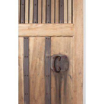 枯白木 鉄格子蔵戸　W084 