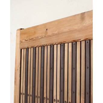 枯白木 鉄格子蔵戸　W084 