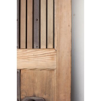 枯白木 鉄格子蔵戸　W084 