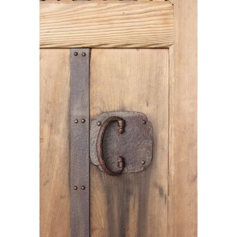 枯白木 鉄格子蔵戸　W084 