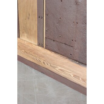 枯白木 鉄格子蔵戸　W084 