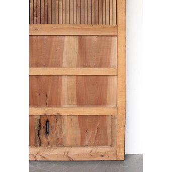 枯白木 鉄格子蔵戸　W084 