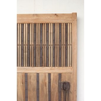 枯白木 鉄格子蔵戸　W084 