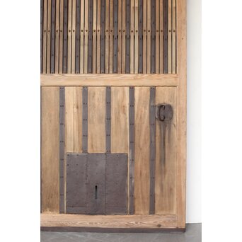 枯白木 鉄格子蔵戸　W084 