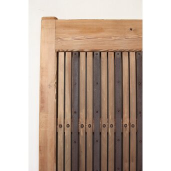 枯白木 鉄格子蔵戸　W084 