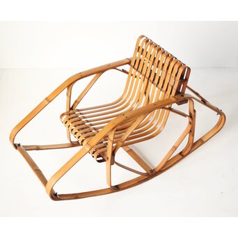 シバヤマ産業 バンブーロッキングキッズチェアー 竹椅子　U317 