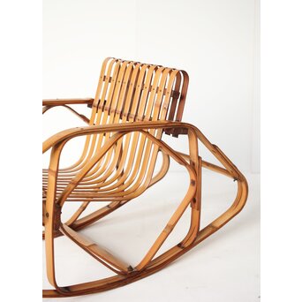 シバヤマ産業 バンブーロッキングキッズチェアー 竹椅子　U317 