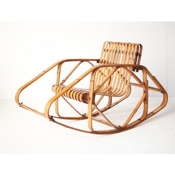 シバヤマ産業 バンブーロッキングキッズチェアー 竹椅子　U317 