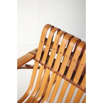 シバヤマ産業 バンブーロッキングキッズチェアー 竹椅子　U317 