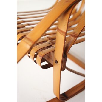 シバヤマ産業 バンブーロッキングキッズチェアー 竹椅子　U317 