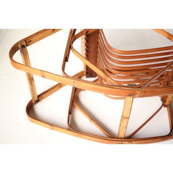 シバヤマ産業 バンブーロッキングキッズチェアー 竹椅子　U317 