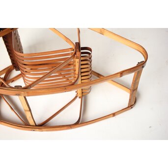 シバヤマ産業 バンブーロッキングキッズチェアー 竹椅子　U317 