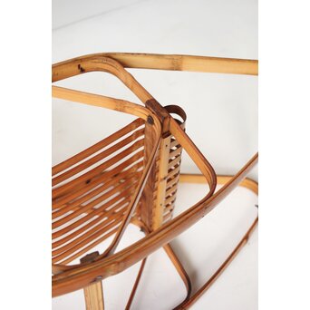 シバヤマ産業 バンブーロッキングキッズチェアー 竹椅子　U317 