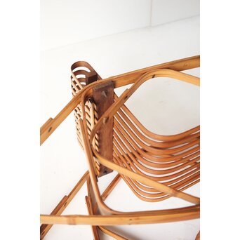 シバヤマ産業 バンブーロッキングキッズチェアー 竹椅子　U317 