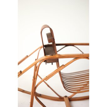 シバヤマ産業 バンブーロッキングキッズチェアー 竹椅子　U317 